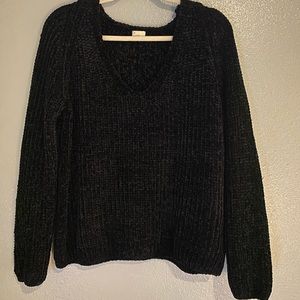 Black Chenille Sweater